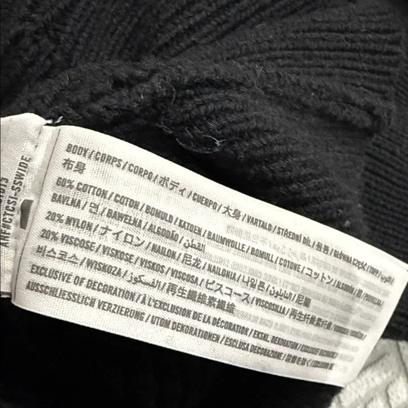 Abercrombie & Fitch A&F Double Zip Cardigan - Black size S - Picture 9 of 9